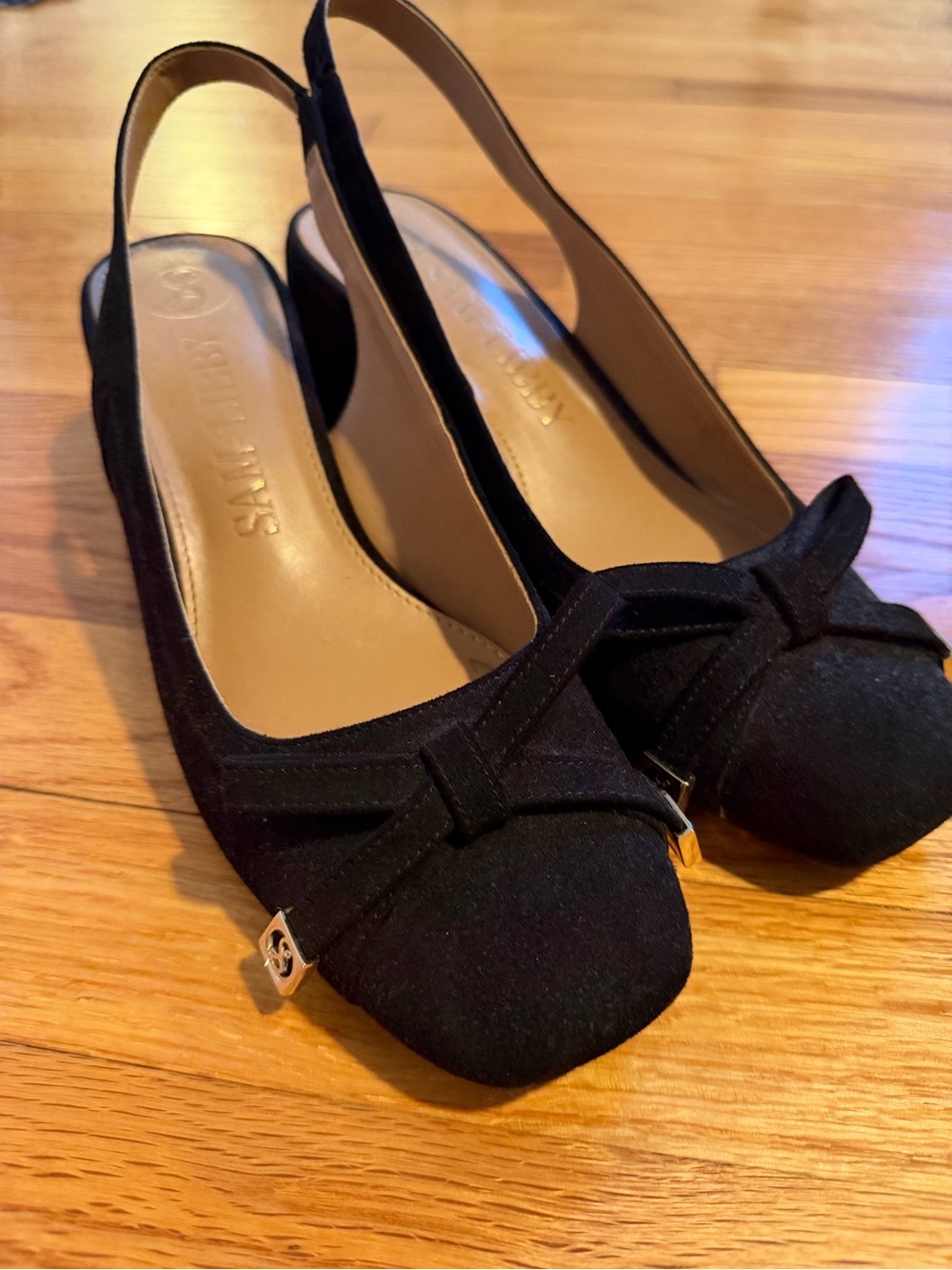 Sam & Libby Bow block heels in Black